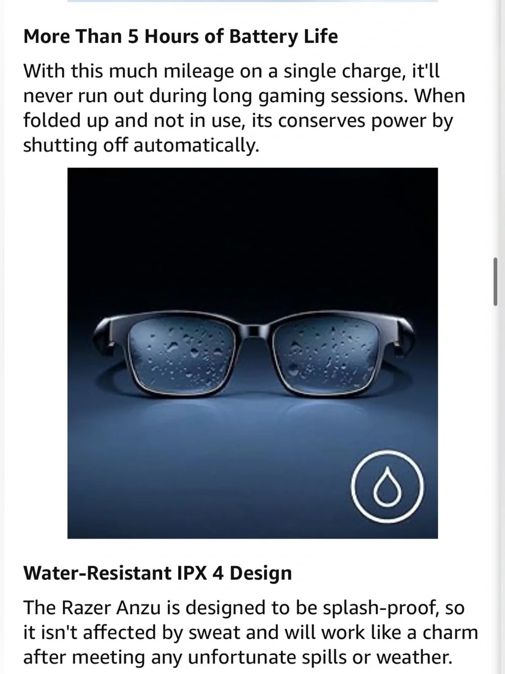 Razer Anzu Smart Glasses - Black